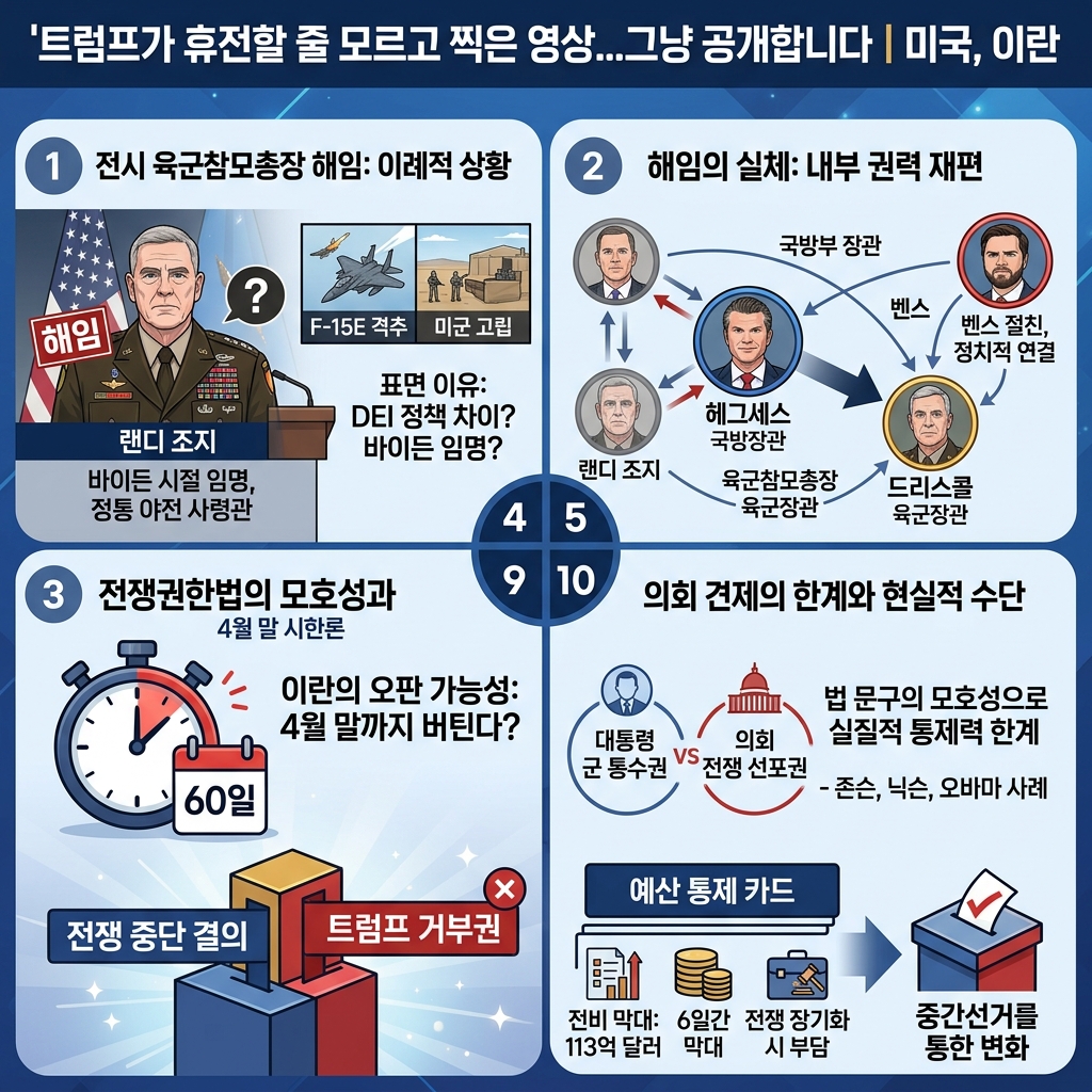 트럼프가 휴전할 줄 모르고 찍은 영상...그냥 공개합니다 내용을 설명하는 본문 이미지