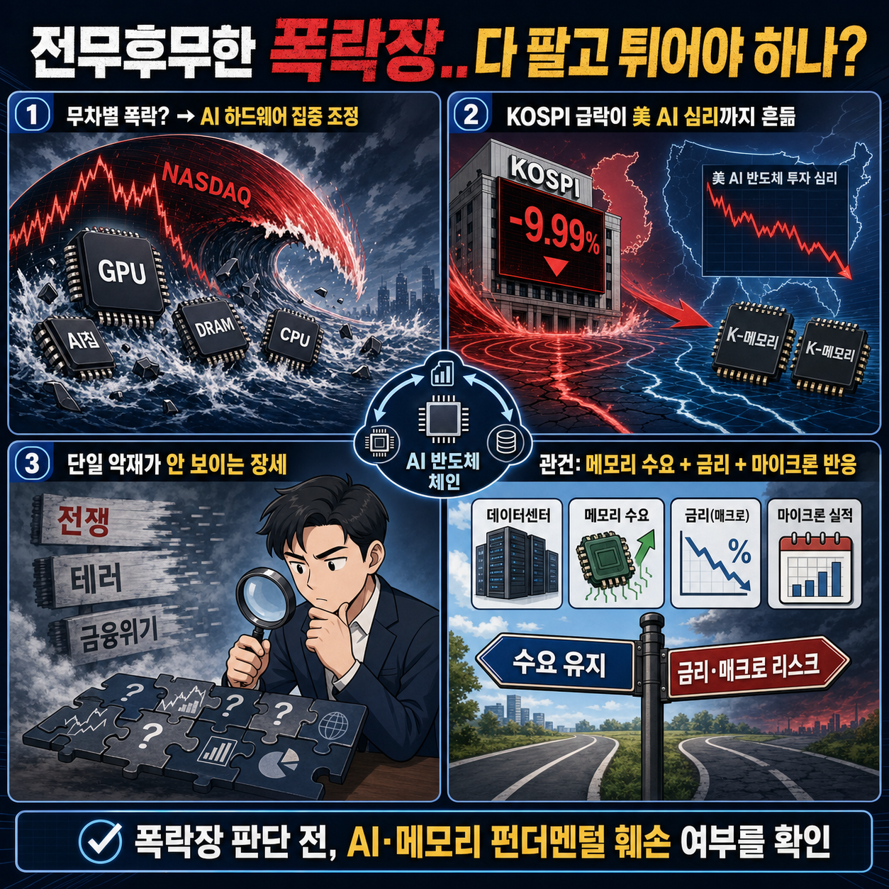 전무후무한 폭락장..다 팔고 튀어야 하나? 내용을 설명하는 본문 이미지