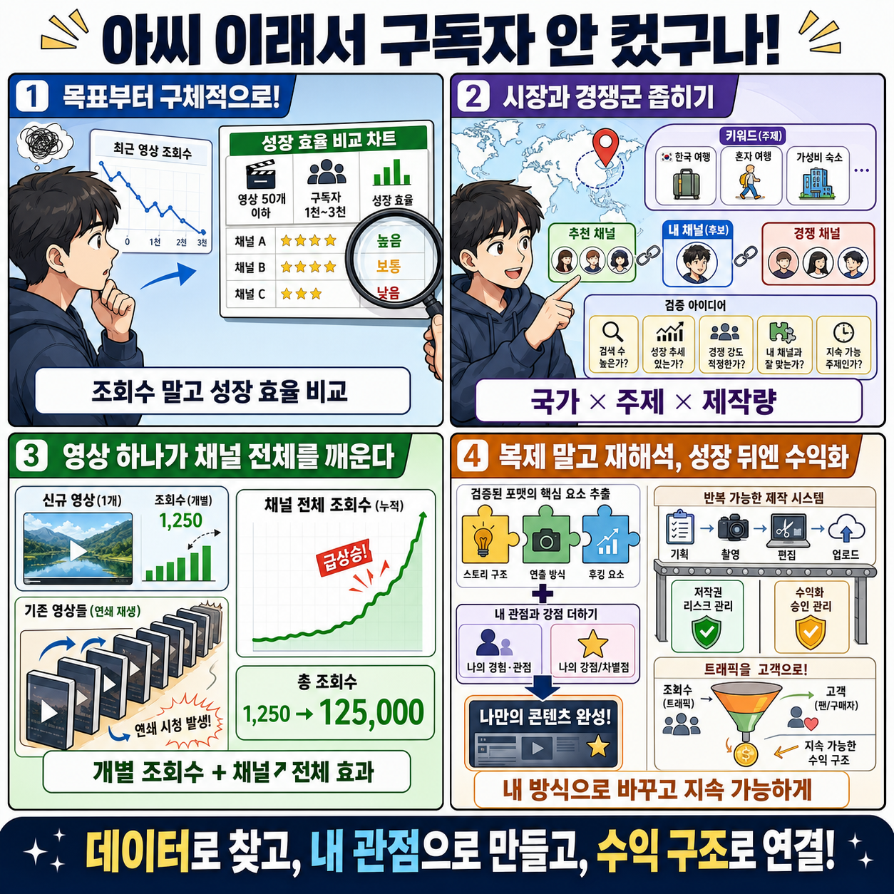 아씨 이래서 구독자 안 컸구나! 내용을 설명하는 본문 이미지