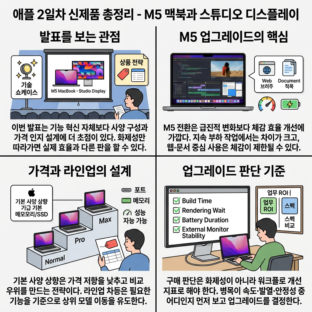 올랐지만 오르지 않은 맥북프로 / 직접 보고온 갤럭시 S26 울트라 디스플레이 / 엑시노스2700 다음엔 울트라에도 들어간다? / 절망적인 샤오미17 시리즈 내용을 설명하는 본문 이미지