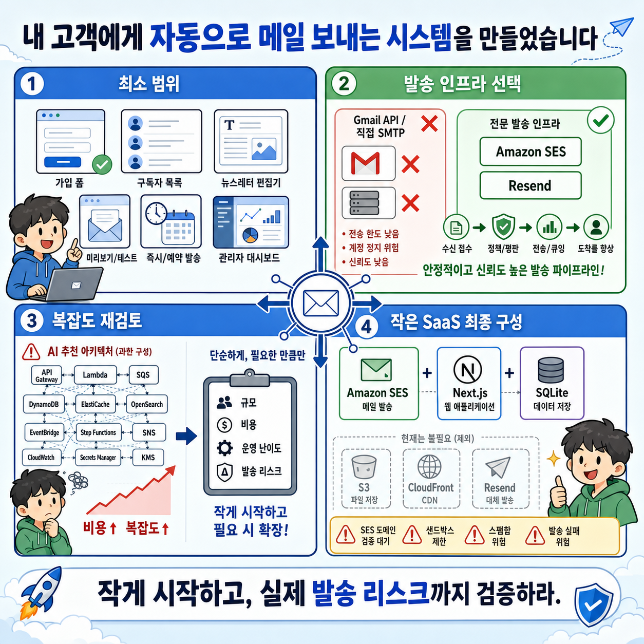 내 고객에게 자동으로 메일 보내는 시스템을 만들었습니다 내용을 설명하는 본문 이미지