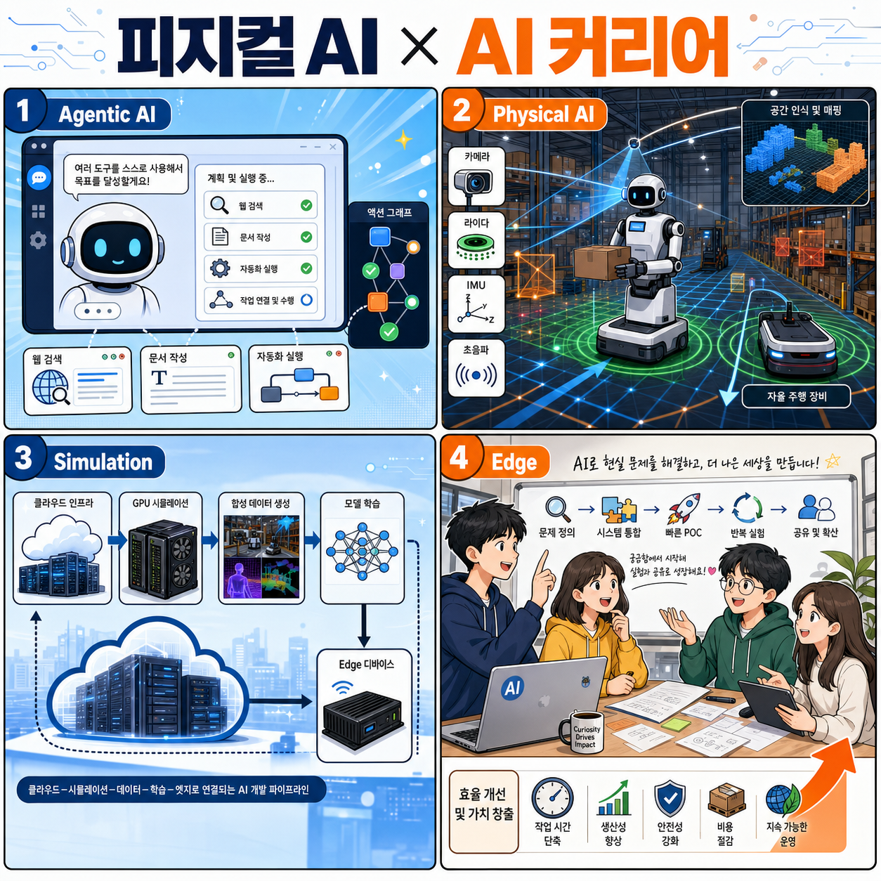 AWS 현직 전문가들이 생각하는 피지컬 AI와 AI 커리어의 미래 내용을 설명하는 본문 이미지