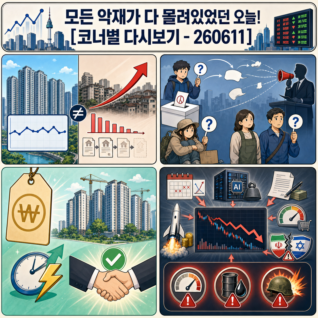 모든 악재가 다 몰려있었던 오늘! [코너별 다시보기 - 260611] 내용을 설명하는 본문 이미지
