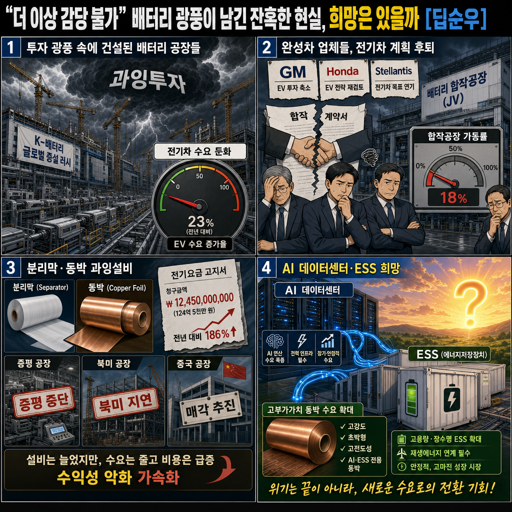 더 이상 감당 불가" 배터리 광풍이 남긴 잔혹한 현실, 희망은 있을까 [딥순우] 내용을 설명하는 본문 이미지