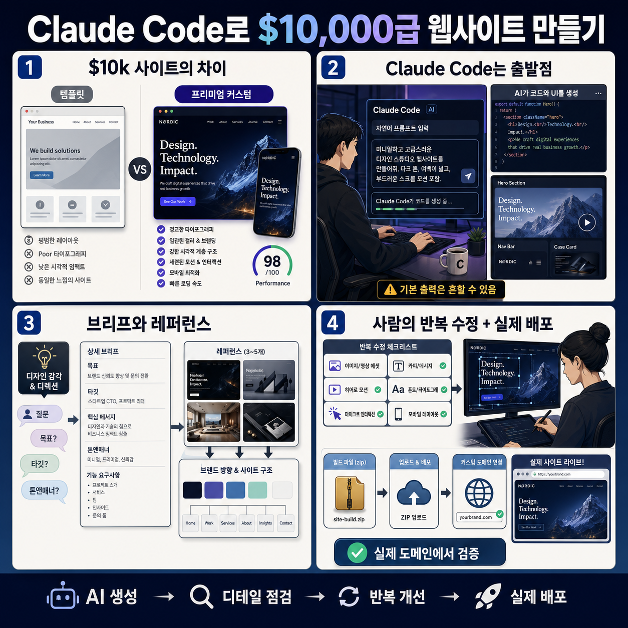 Build $10,000 Websites using Claude Code (Ultimate Guide) 내용을 설명하는 본문 이미지
