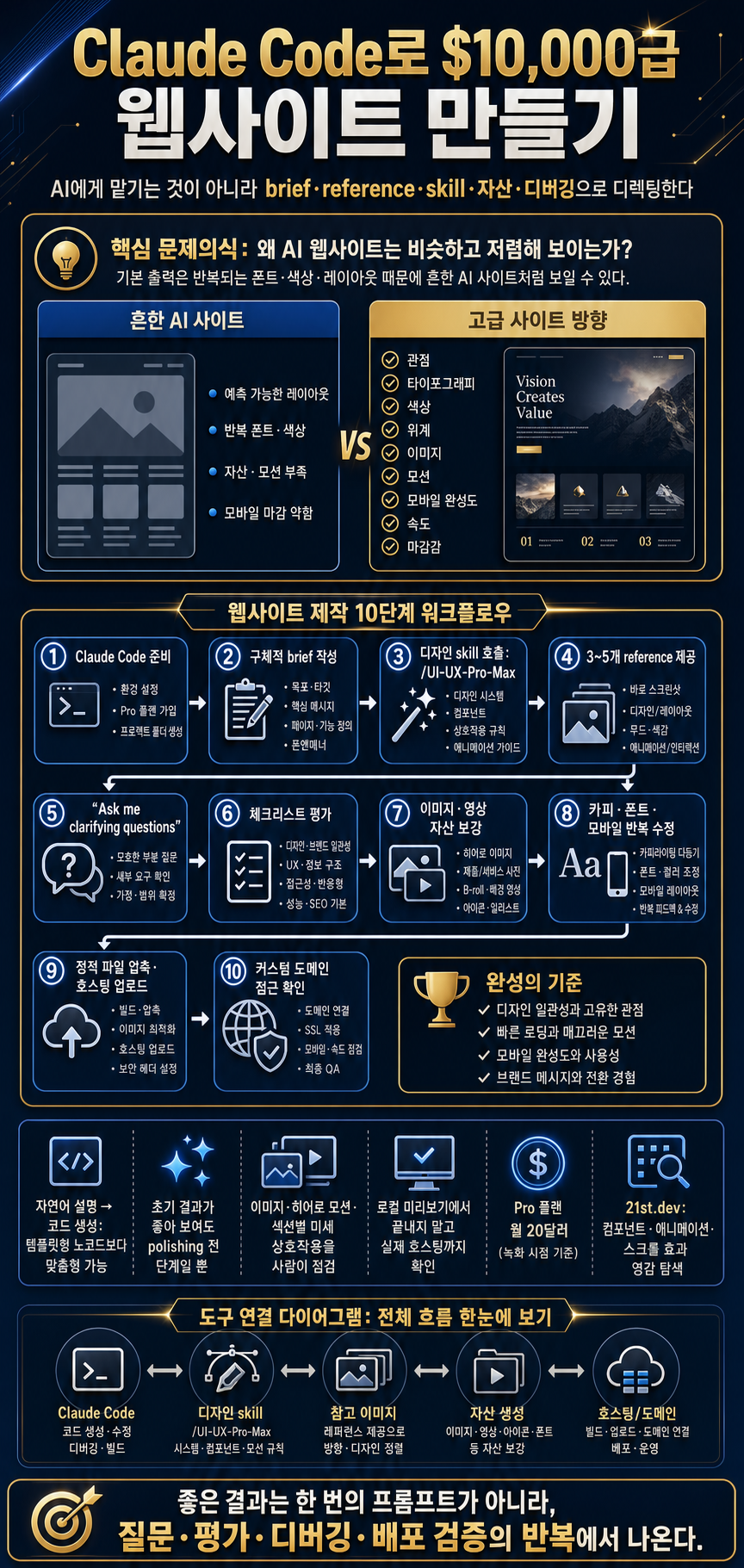 Build $10,000 Websites using Claude Code (Ultimate Guide) 내용을 설명하는 본문 이미지