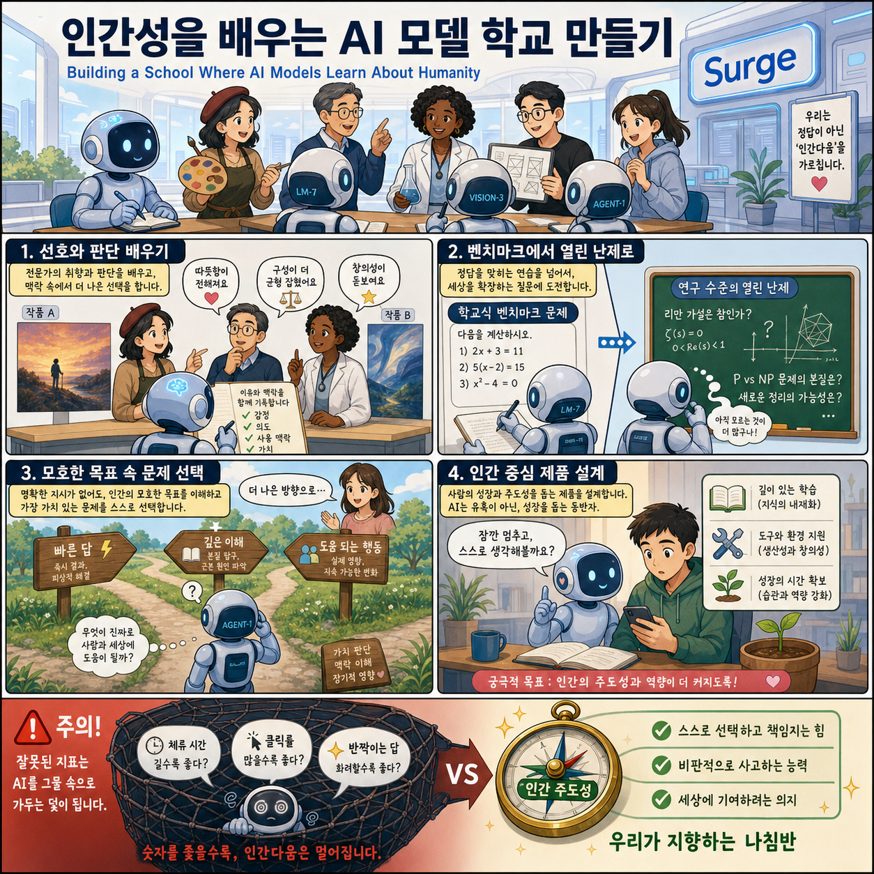 Building a School Where AI Models Learn About Humanity 내용을 설명하는 본문 이미지