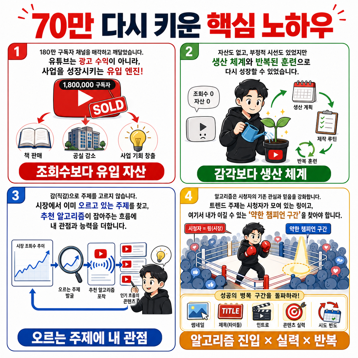 70만 다시 키운 핵심 노하우 내용을 설명하는 본문 이미지