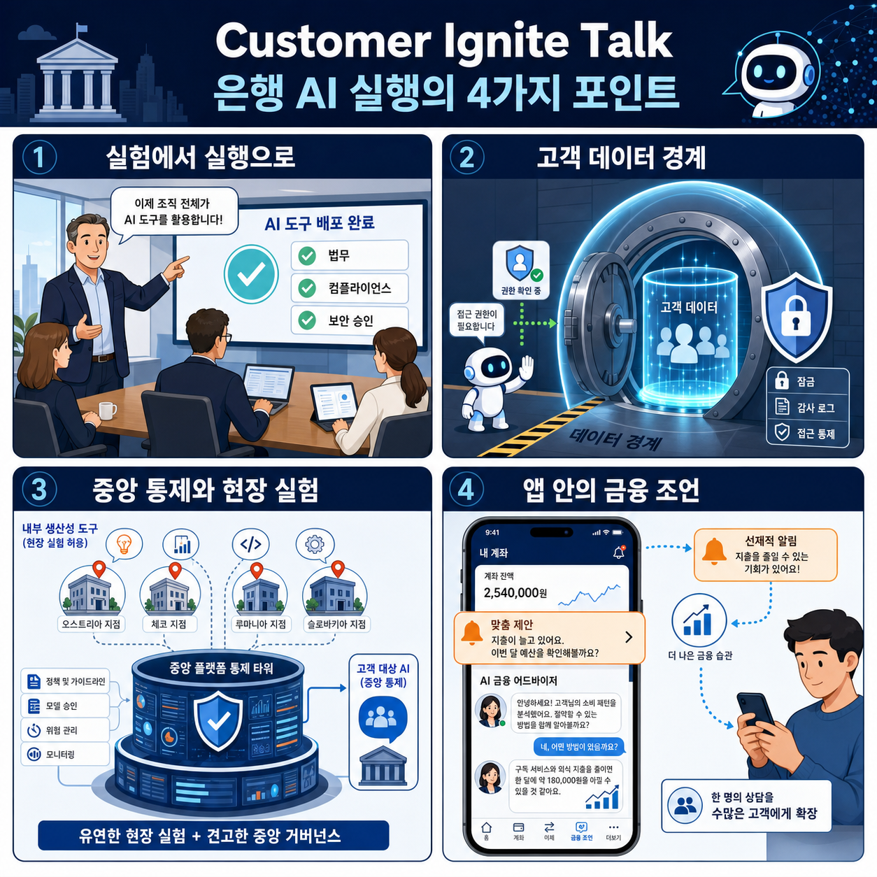 Customer Ignite Talk: Maurizio Poletto (Chief Platform Officer & COO, Erste Group) & OpenAI 내용을 설명하는 본문 이미지