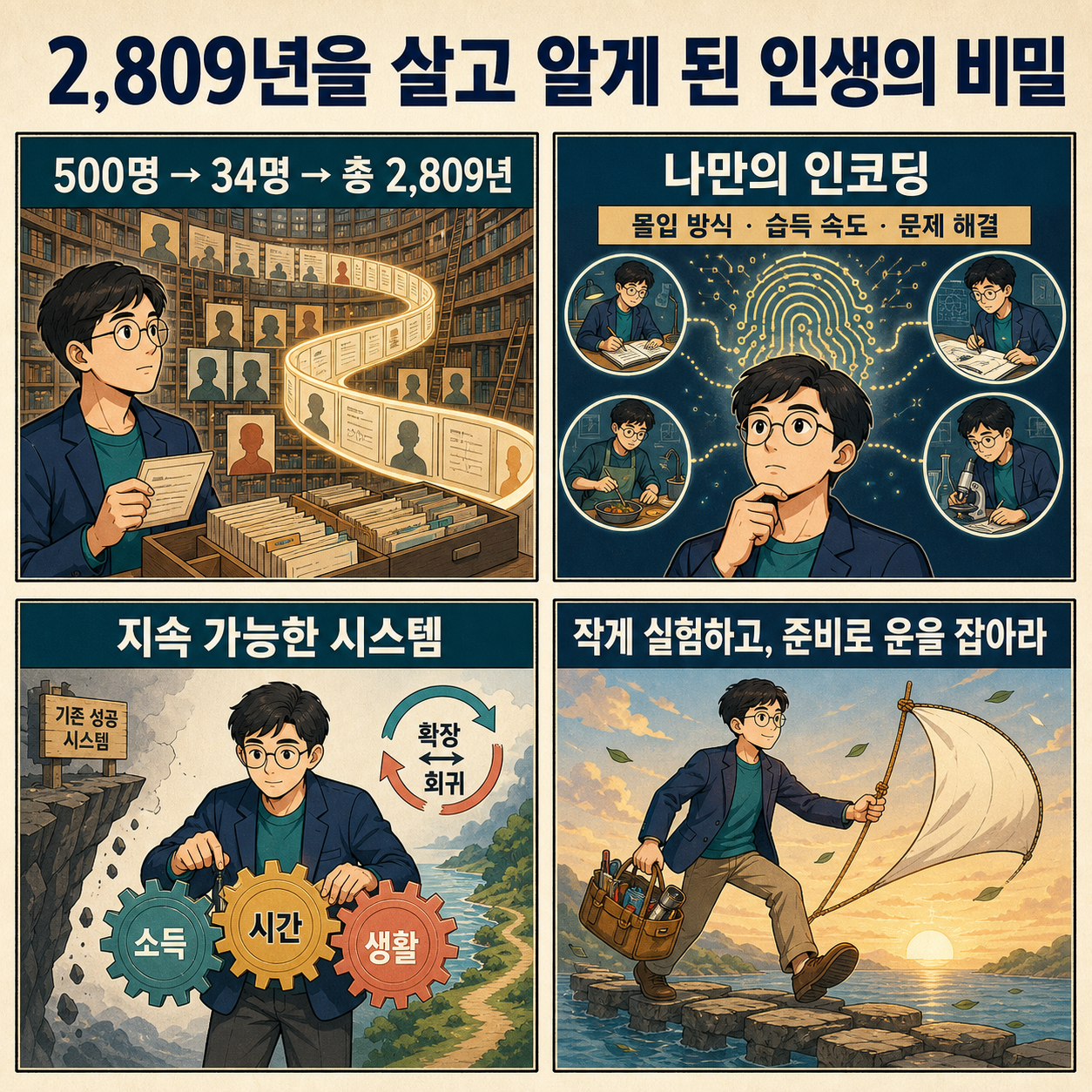2,809년을 살고 알게 된 인생의 비밀(구독자 이벤트 있습니다) 내용을 설명하는 본문 이미지