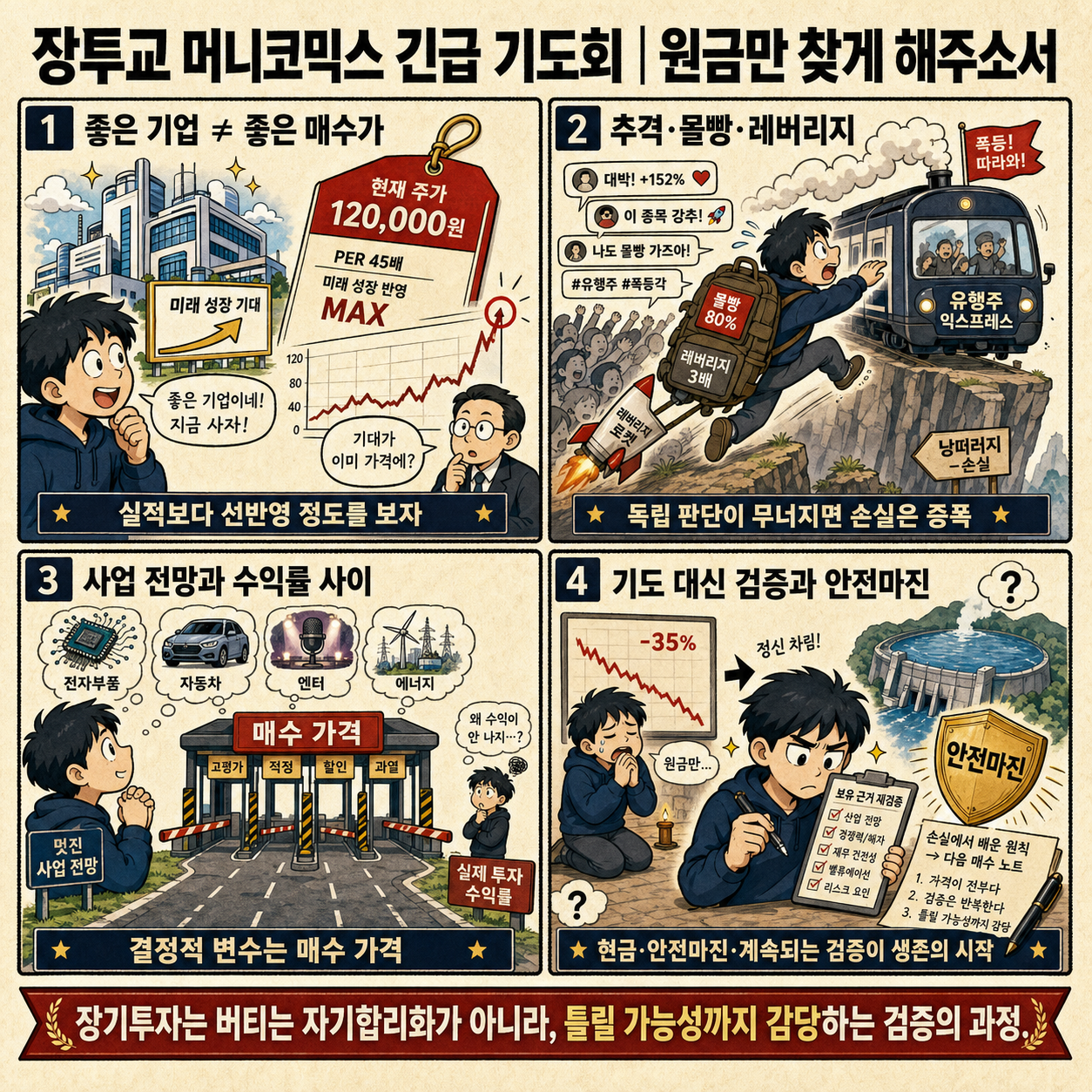 장투교 머니코믹스 긴급 기도회 내용을 설명하는 본문 이미지