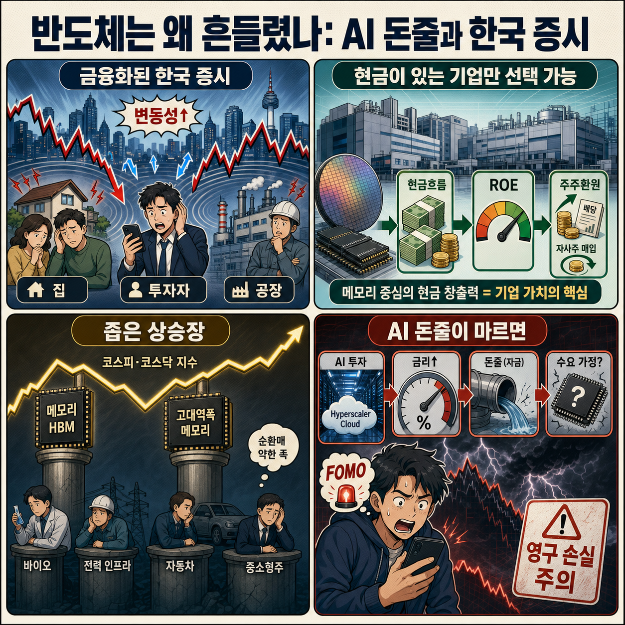 [통합본] "이 구조로는 계속 가기 힘들어요".. 실적 기대에도 반도체는 도대체 왜 떨어졌을까, AI 돈줄이 마르는 순간 닥칠 일 (f.윤지호 경제평론가) / 교양이를 부탁해 내용을 설명하는 본문 이미지