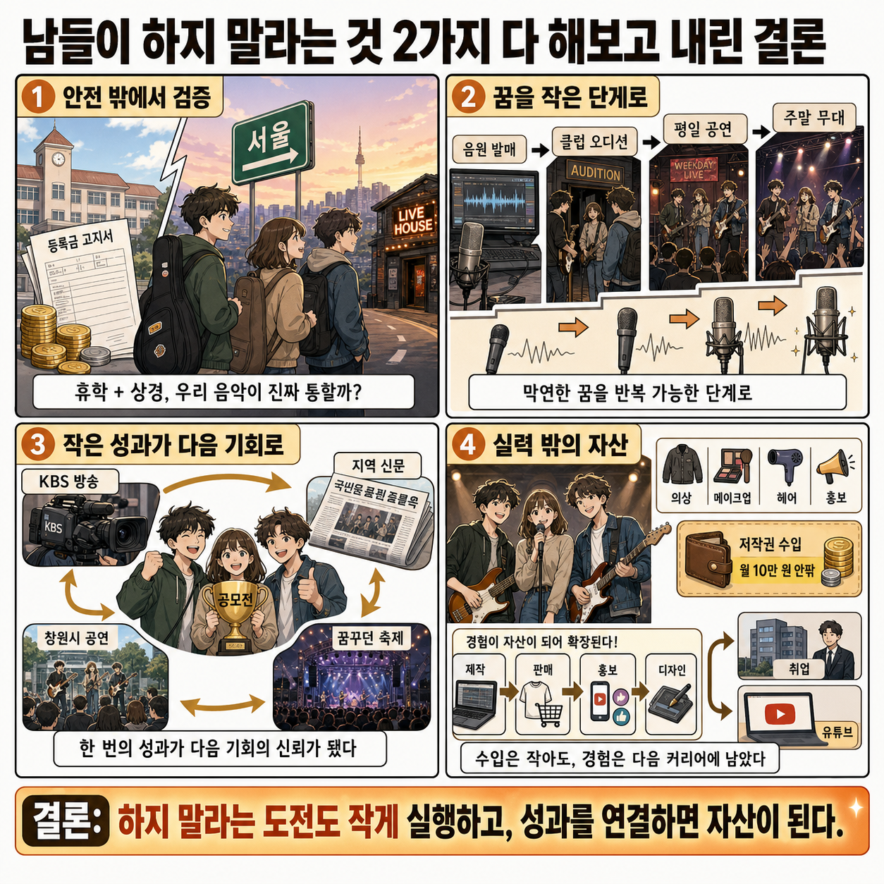 남들이 하지 말라는 것 2가지 다 해보고 내린 결론 내용을 설명하는 본문 이미지