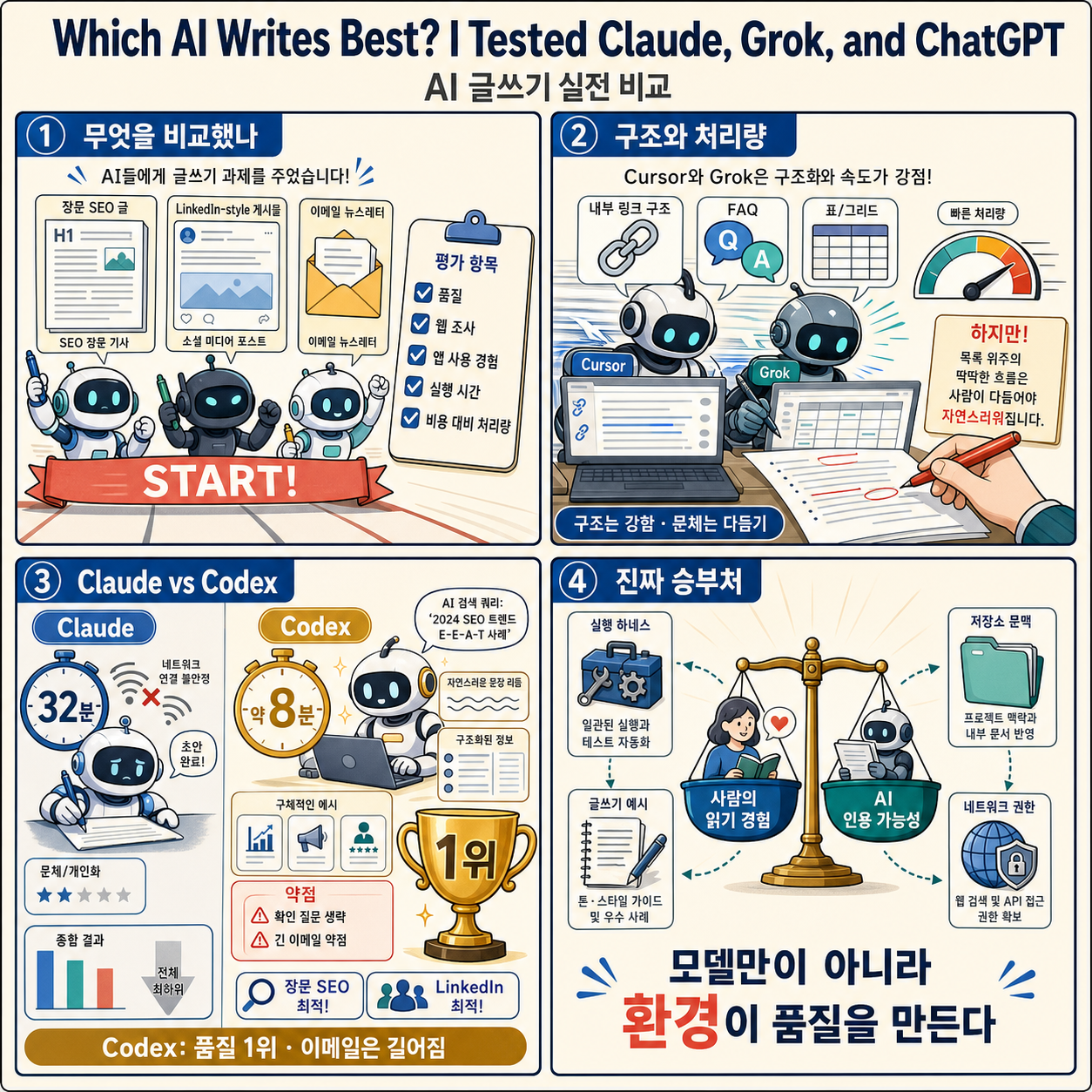 Which AI Writes Best? I Tested Claude, Grok, and ChatGPT 내용을 설명하는 본문 이미지