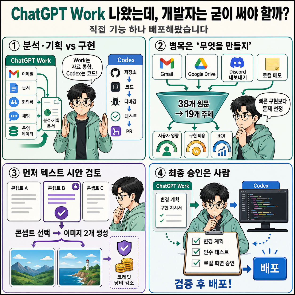 ChatGPT Work 나왔는데, 개발자는 굳이 써야 할까? (직접 기능 하나 배포해봤습니다) 내용을 설명하는 본문 이미지