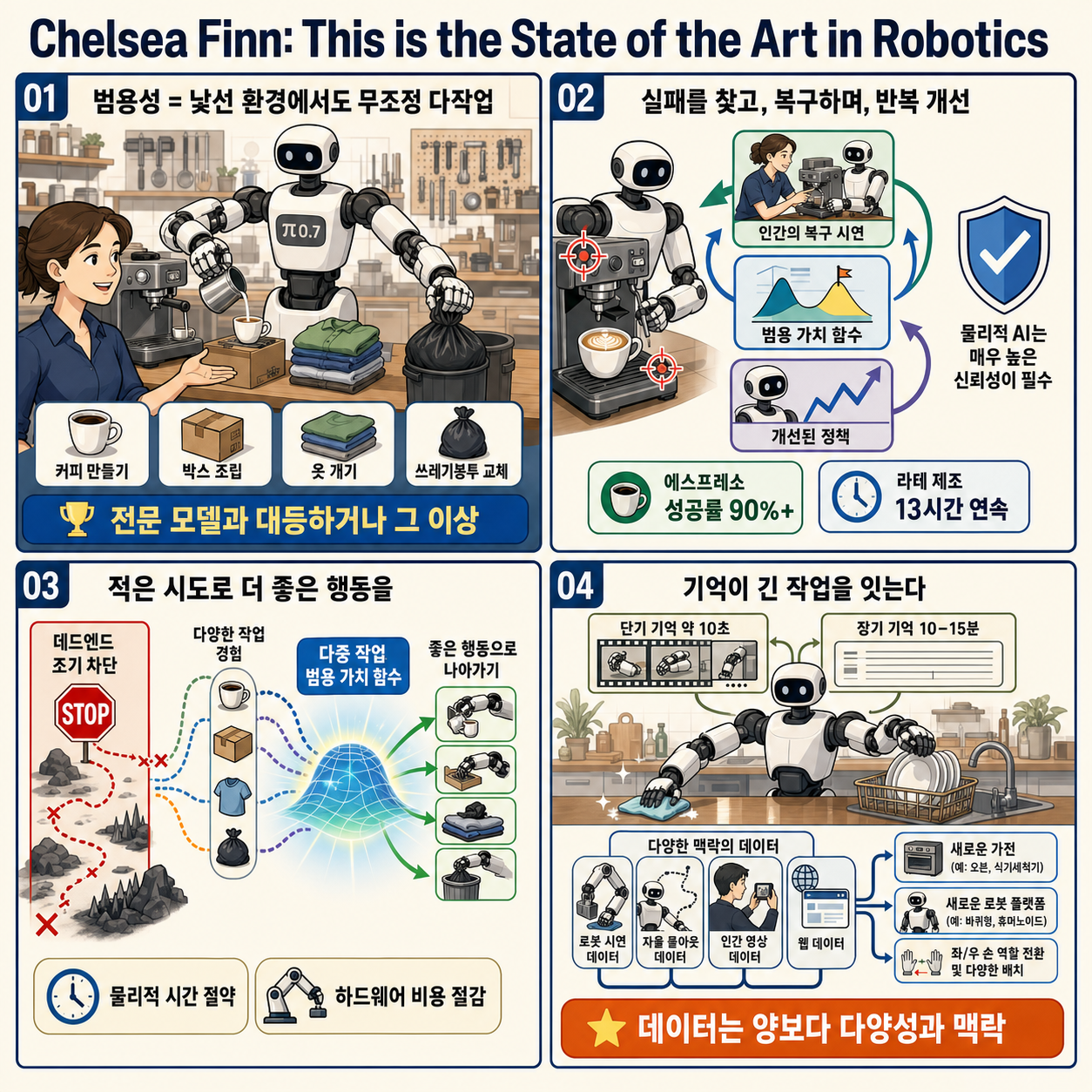 Chelsea Finn: This is the State of the Art in Robotics 내용을 설명하는 본문 이미지