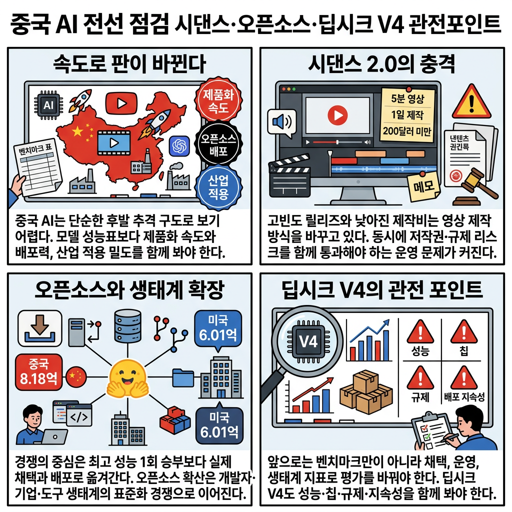 씨댄스에 이어 딥시크까지... 미국 규제 비웃는 대륙의 질주 / 오그랲 / 비디오머그 내용을 설명하는 본문 이미지