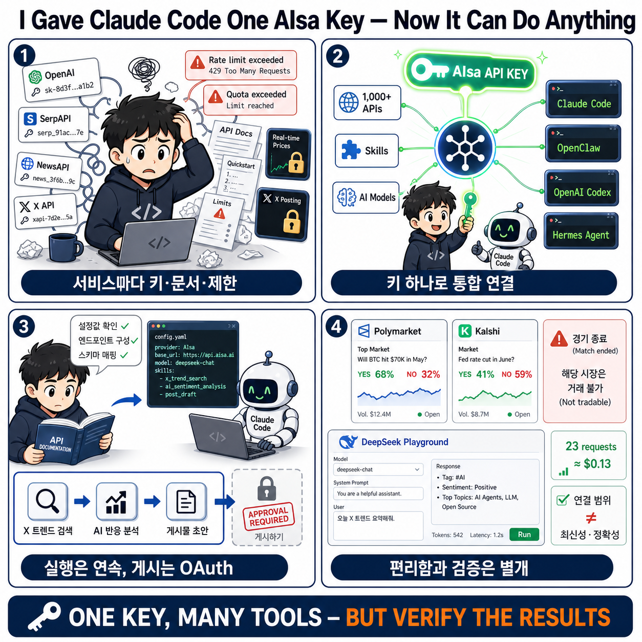 I Gave Claude Code One AIsa Key — Now It Can Do Anything 내용을 설명하는 본문 이미지