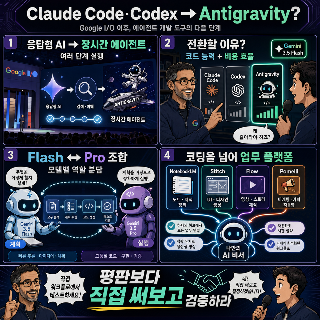 구글 부사장님께 직접 Claude Code, Codex에서 Antigravity로 갈아타야 하는 이유 물어봤습니다. 내용을 설명하는 본문 이미지