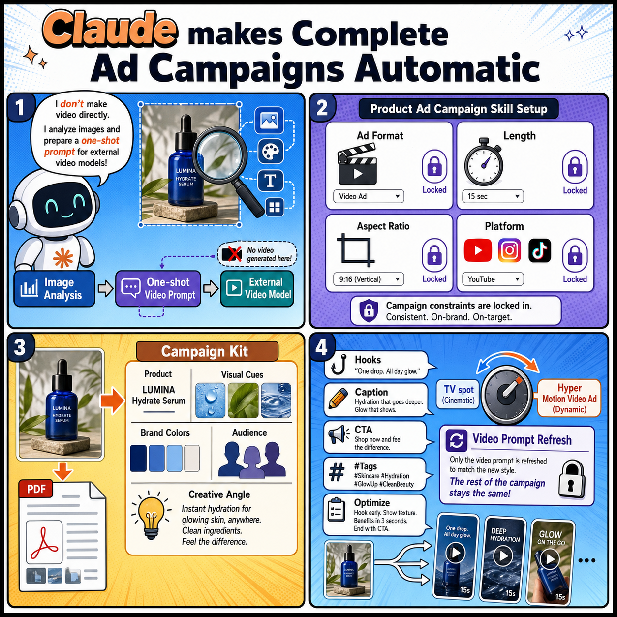 Claude makes Complete Ad Campaigns Automatic 내용을 설명하는 본문 이미지