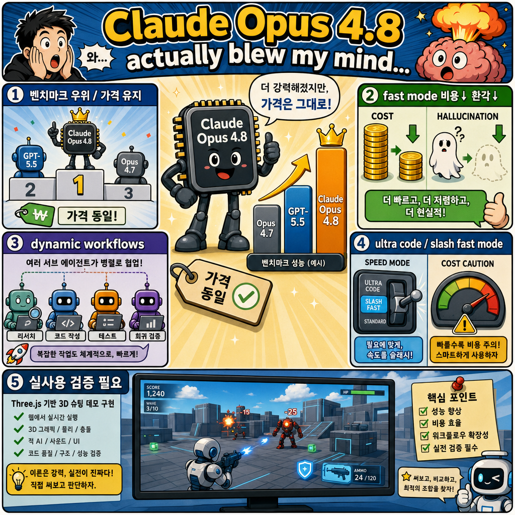 Claude Opus 4.8 actually blew my mind... 내용을 설명하는 본문 이미지