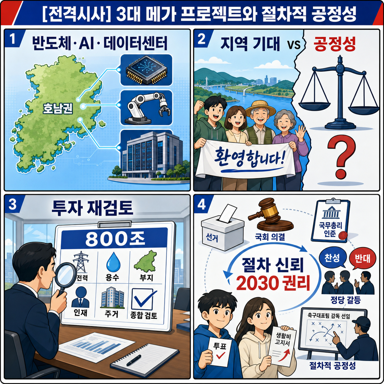 [전격시사] 풀버전-''3대 메가 프로젝트'' 주목한 부분…지역 반응은?+"호남 반도체 클러스터, 백지화해야"…이유는? 外 내용을 설명하는 본문 이미지