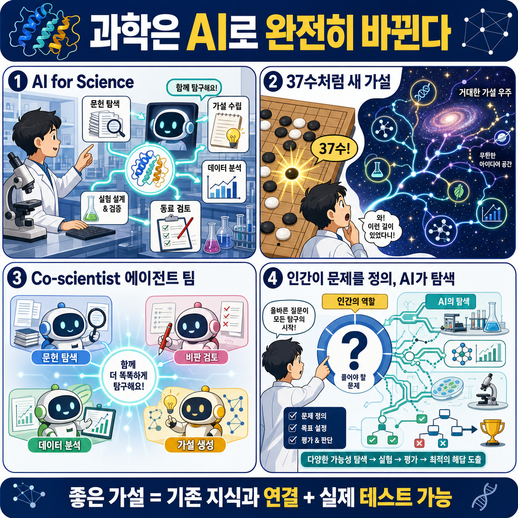 과학은 AI로 완전히 바뀝니다... 구글 딥마인드 부사장 단독 인터뷰 내용을 설명하는 본문 이미지