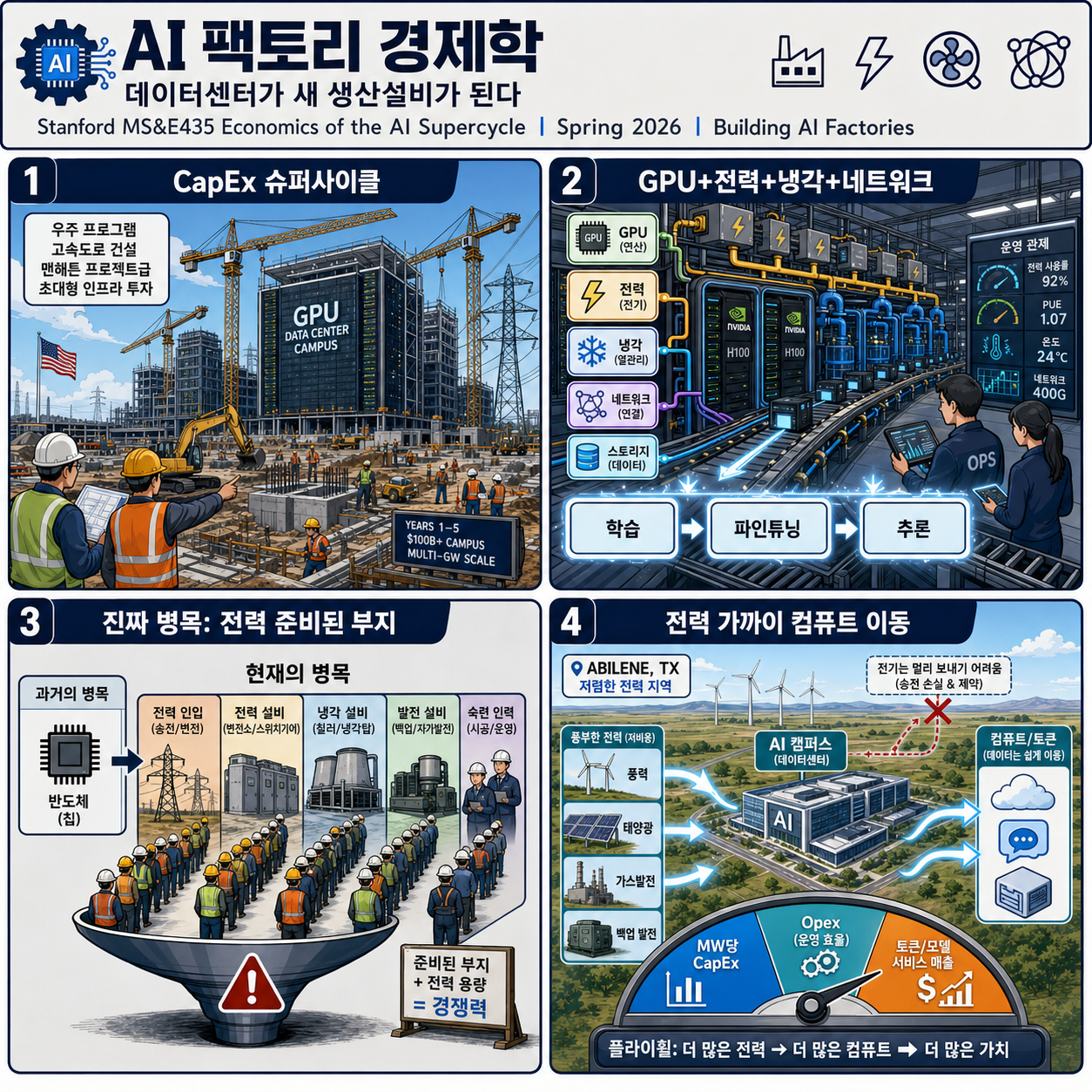 Stanford MS&E435 Economics of the AI Supercycle 내용을 설명하는 본문 이미지