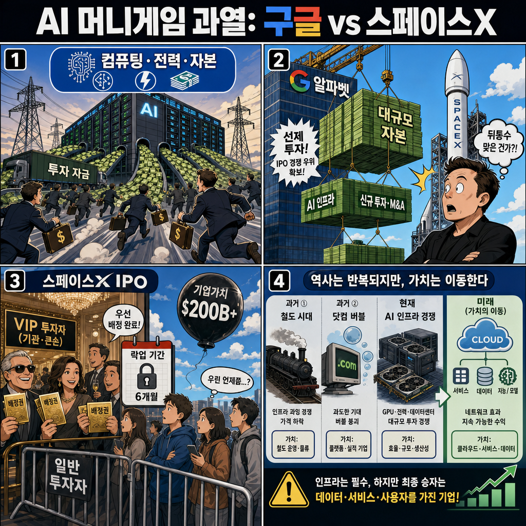 점점 과열되는 세기의 머니게임..그런데 구글이 일론 머스크의 뒤통수를 쳤다? 내용을 설명하는 본문 이미지