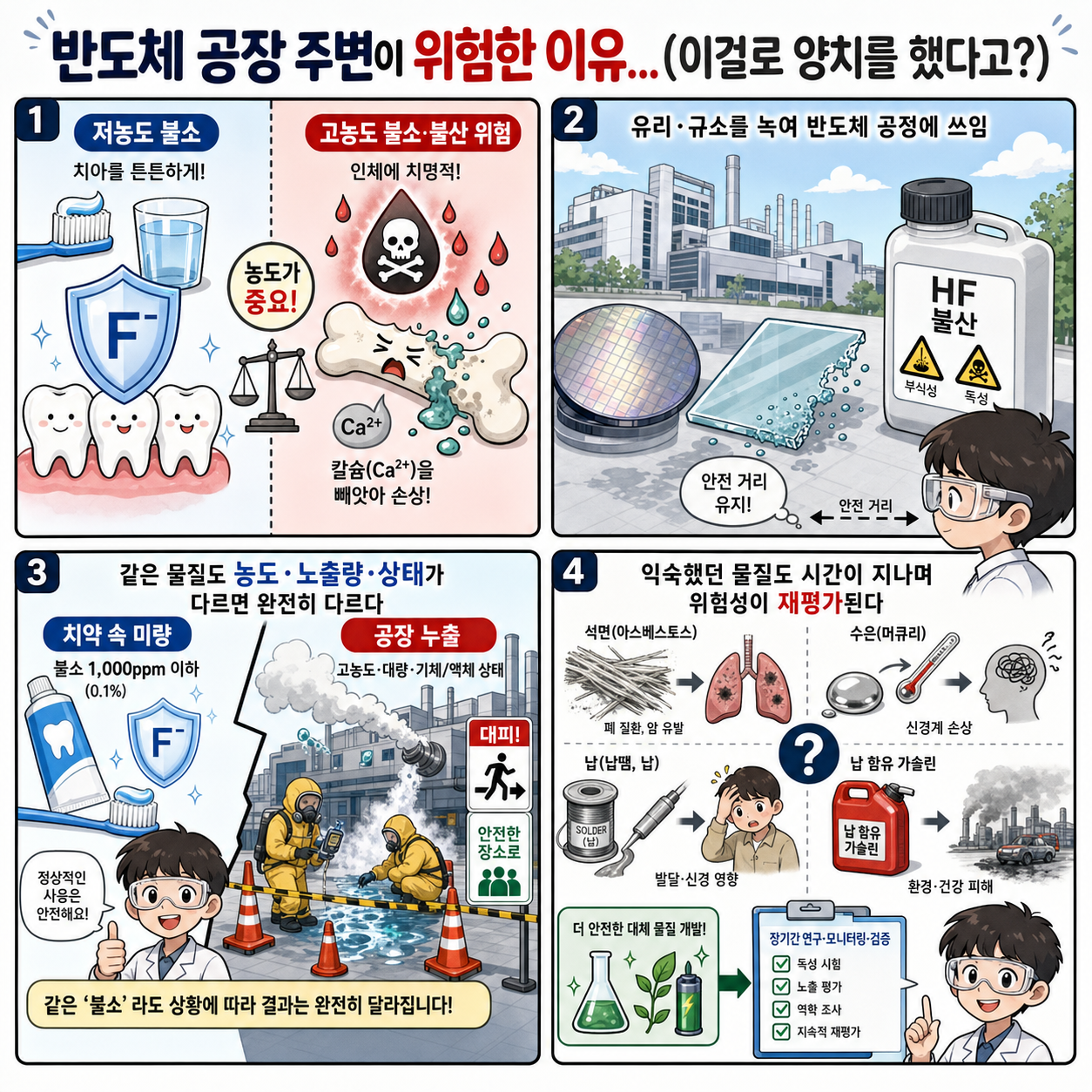 반도체 공장 주변이 위험한 이유...(이걸로 양치를 했다고?) 내용을 설명하는 본문 이미지