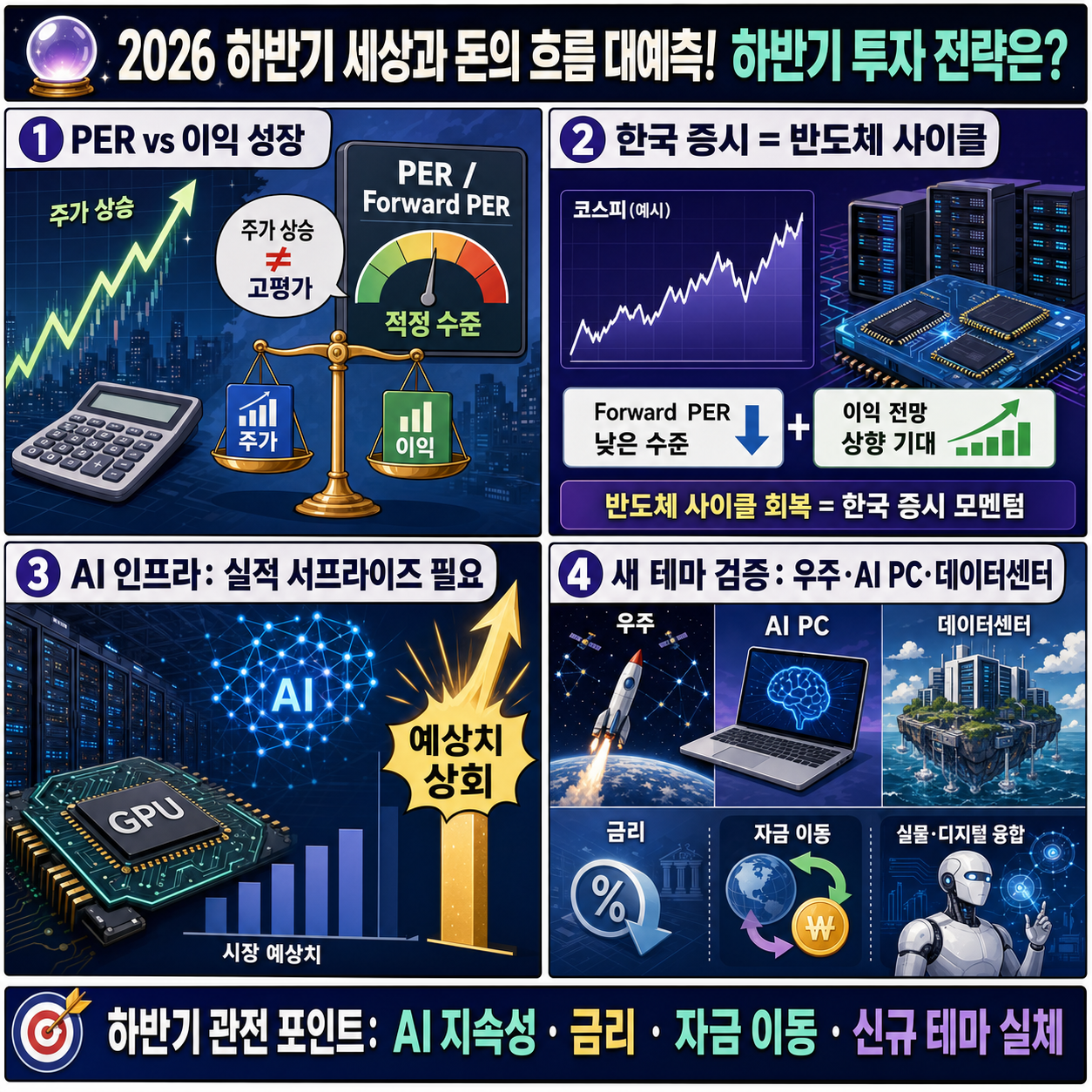 🔮2026 하반기 세상과 돈의 흐름 대예측! 하반기 투자 전략은? 내용을 설명하는 본문 이미지