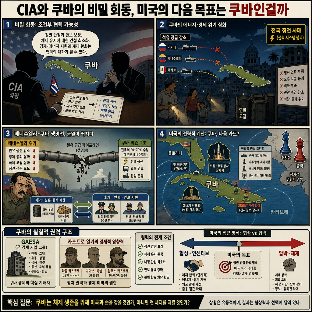 CIA와 쿠바의 비밀 회동, 미국의 다음 목표는 쿠바인걸까 내용을 설명하는 본문 이미지