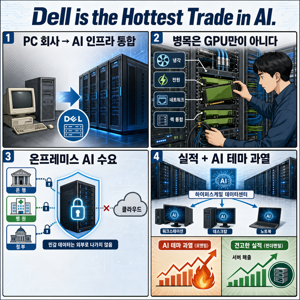 Dell is the Hottest Trade in AI. 내용을 설명하는 본문 이미지