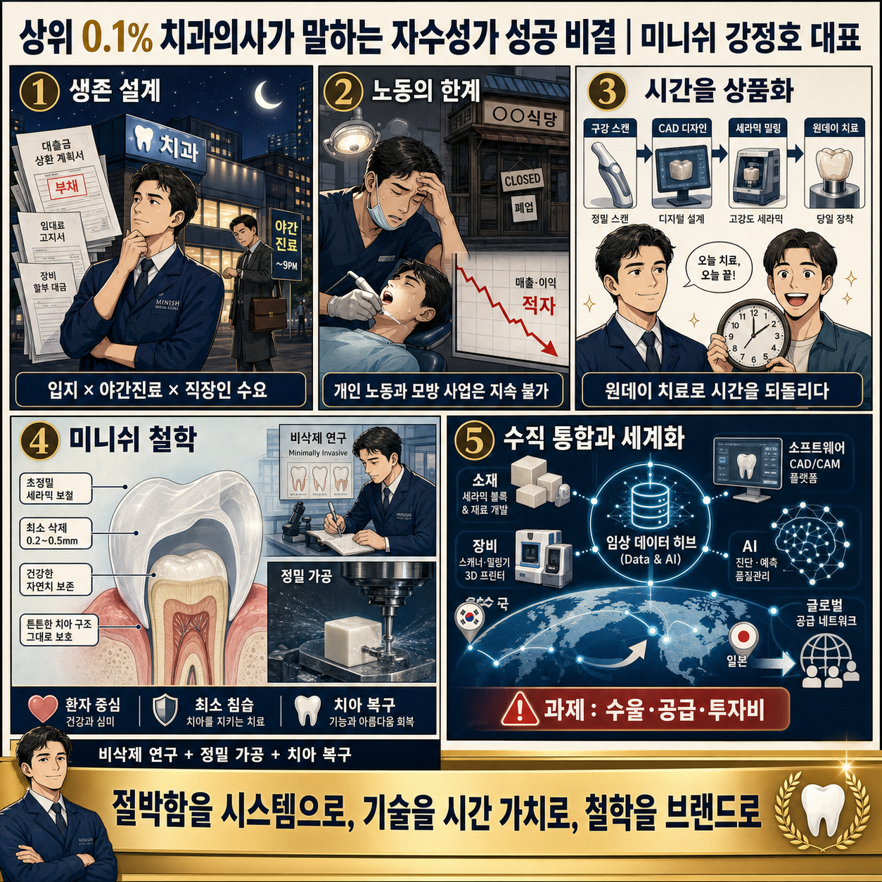 상위 0.1% 치과의사가 말하는 자수성가 성공 비결 내용을 설명하는 본문 이미지