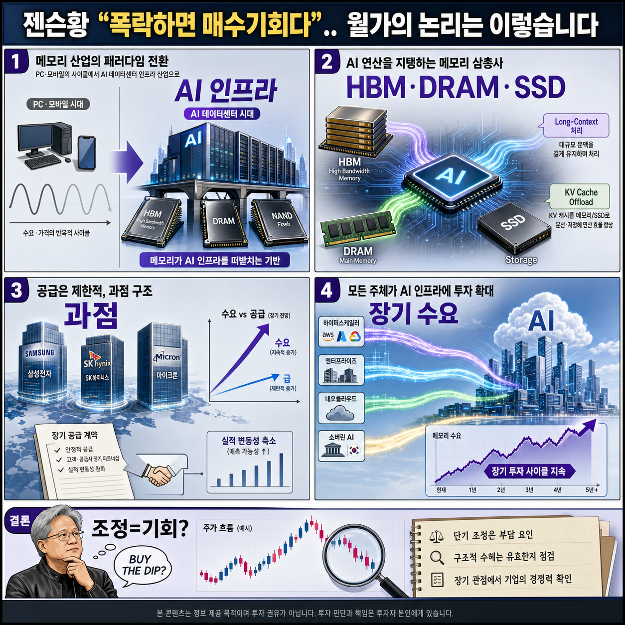 젠슨황 "폭락하면 매수기회다"..월가의 논리는 이렇습니다. 내용을 설명하는 본문 이미지
