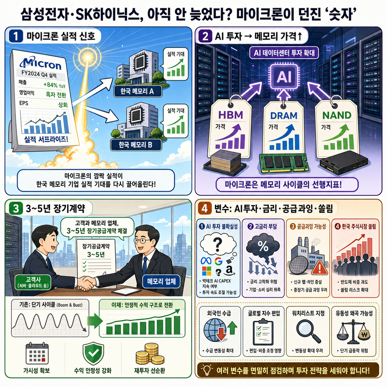 삼성전자·SK하이닉스, 아직 안 늦었다? 마이크론이 던진 '' 숫자'' / 똑소리E / 비디오머그 내용을 설명하는 본문 이미지
