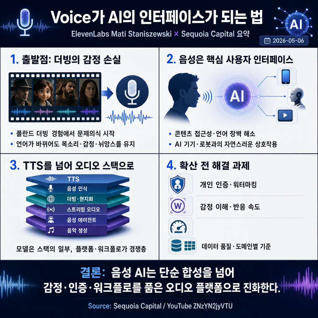 ElevenLabs'' Mati Staniszewski: How Voice Becomes the Interface for AI 내용을 설명하는 본문 이미지