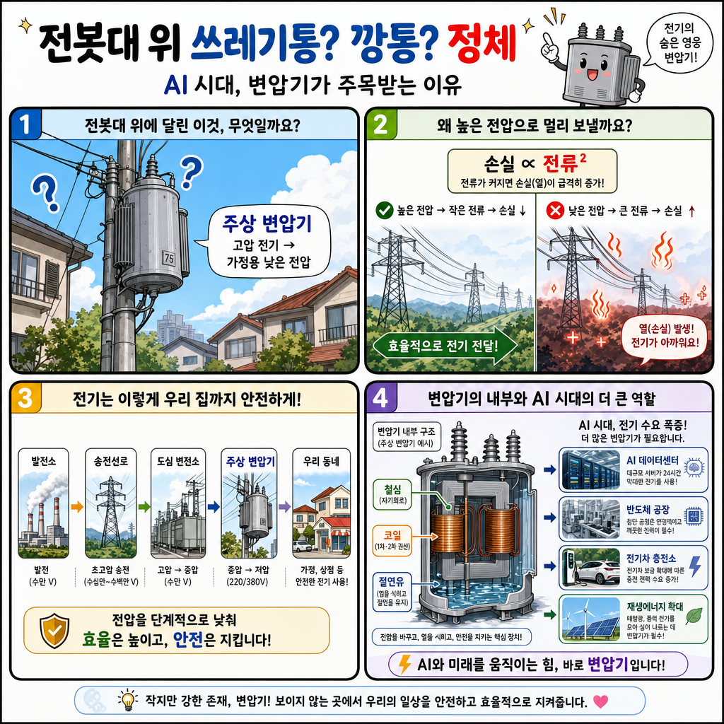 전봇대 위 쓰레기통? 깡통? 정체 내용을 설명하는 본문 이미지