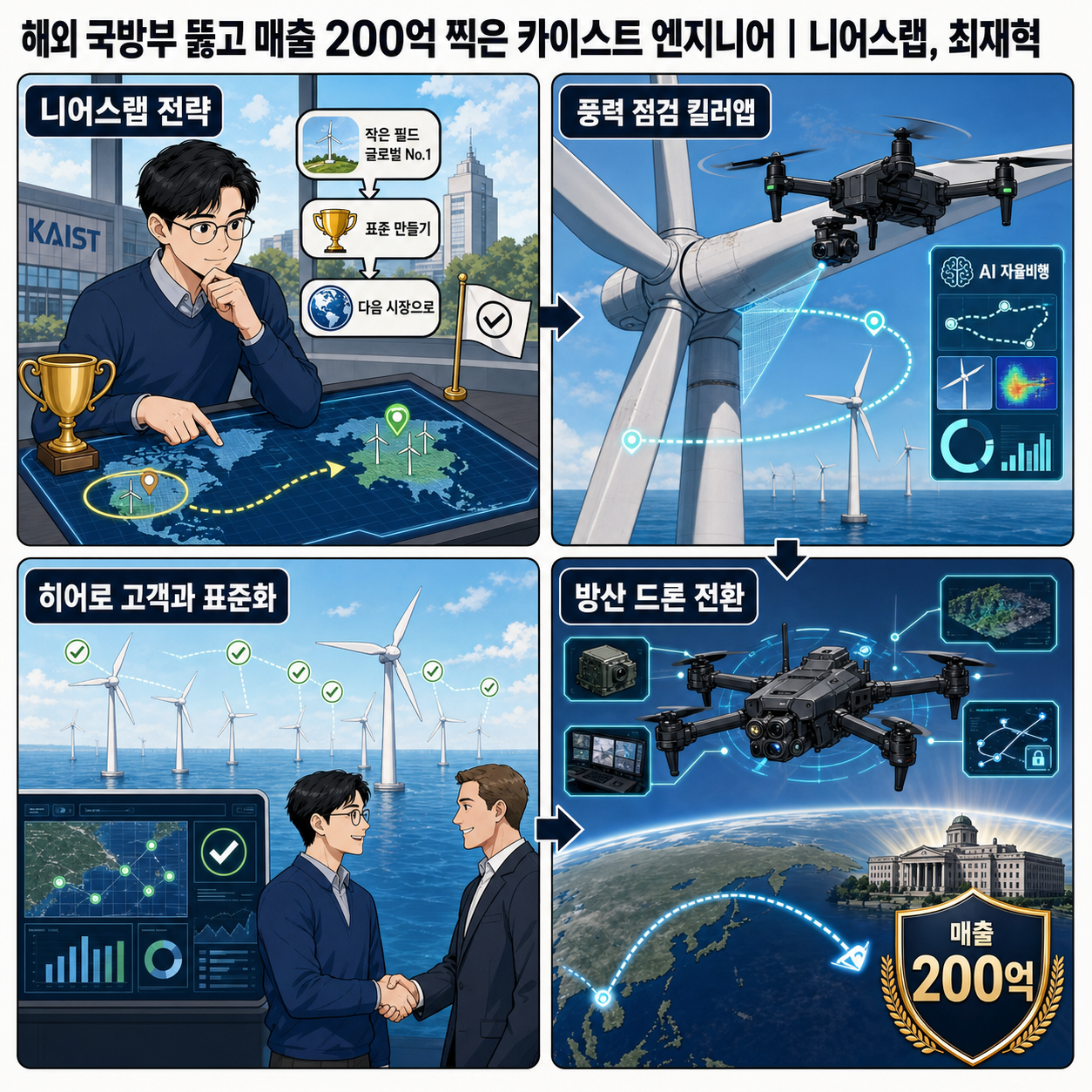 해외 국방부 뚫고 매출 200억 찍은 카이스트 엔지니어 내용을 설명하는 본문 이미지