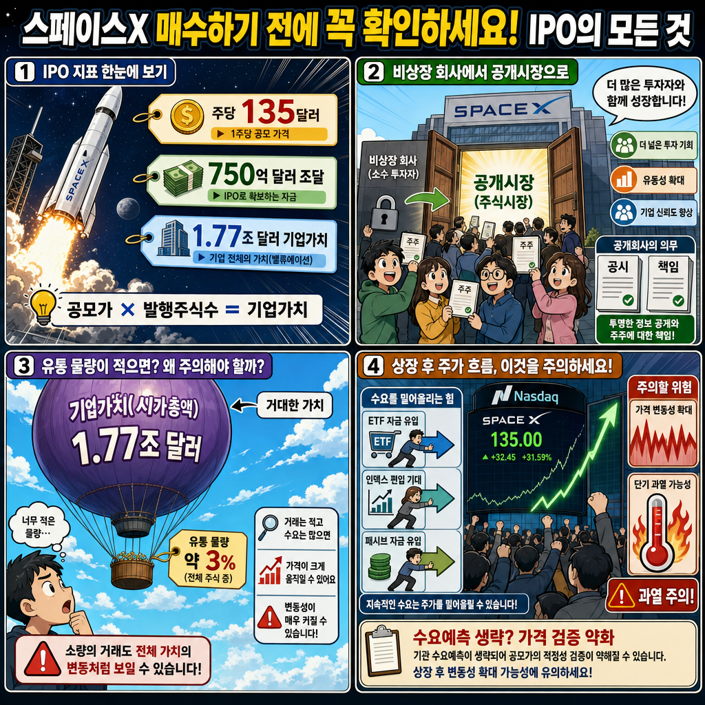 스페이스X 매수하기 전에 꼭 확인하세요! IPO의 모든 것 내용을 설명하는 본문 이미지