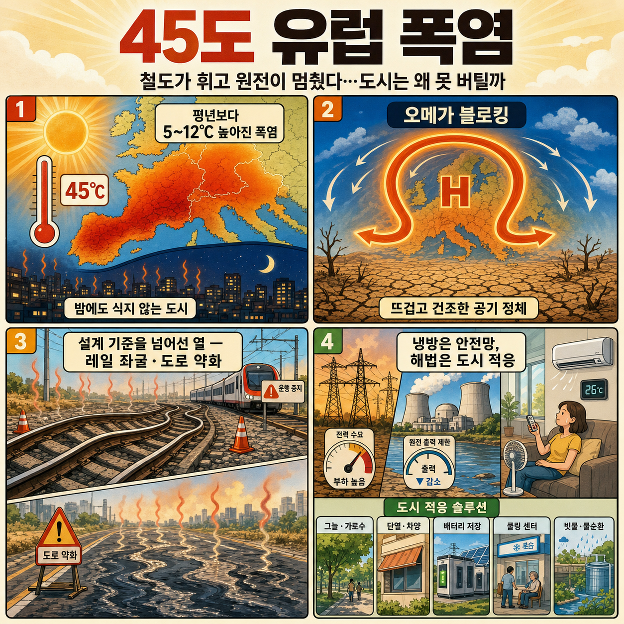 45도 유럽 폭염 내용을 설명하는 본문 이미지