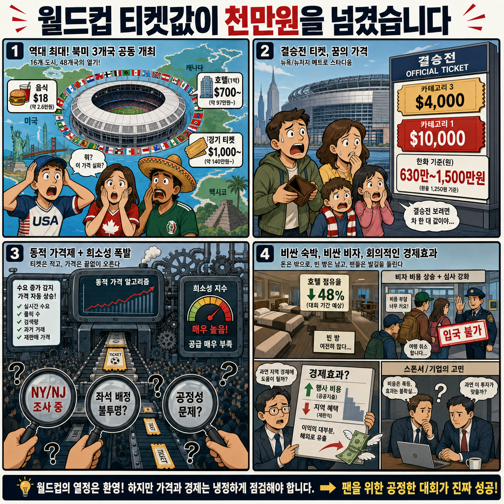 월드컵 티켓값이 천만원을 넘겼습니다 - 하수정 경제전문기자 내용을 설명하는 본문 이미지