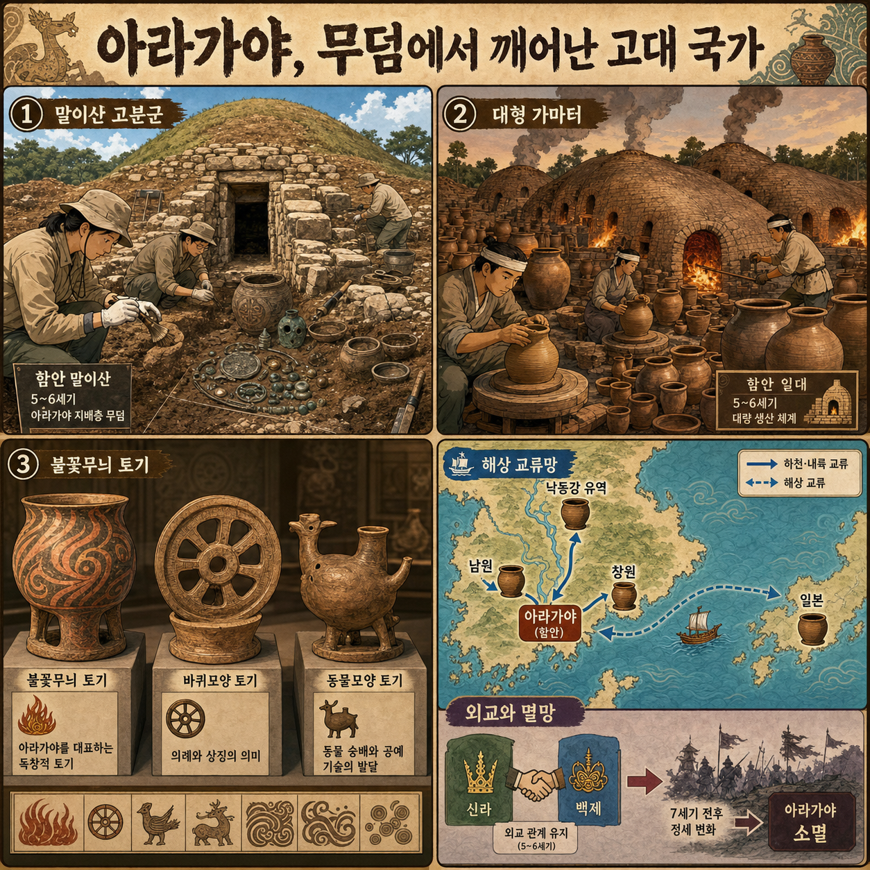 우연히 발견한 무덤 파내자 고대 국가의 흔적이 쏟아져 나온다.. 내용을 설명하는 본문 이미지