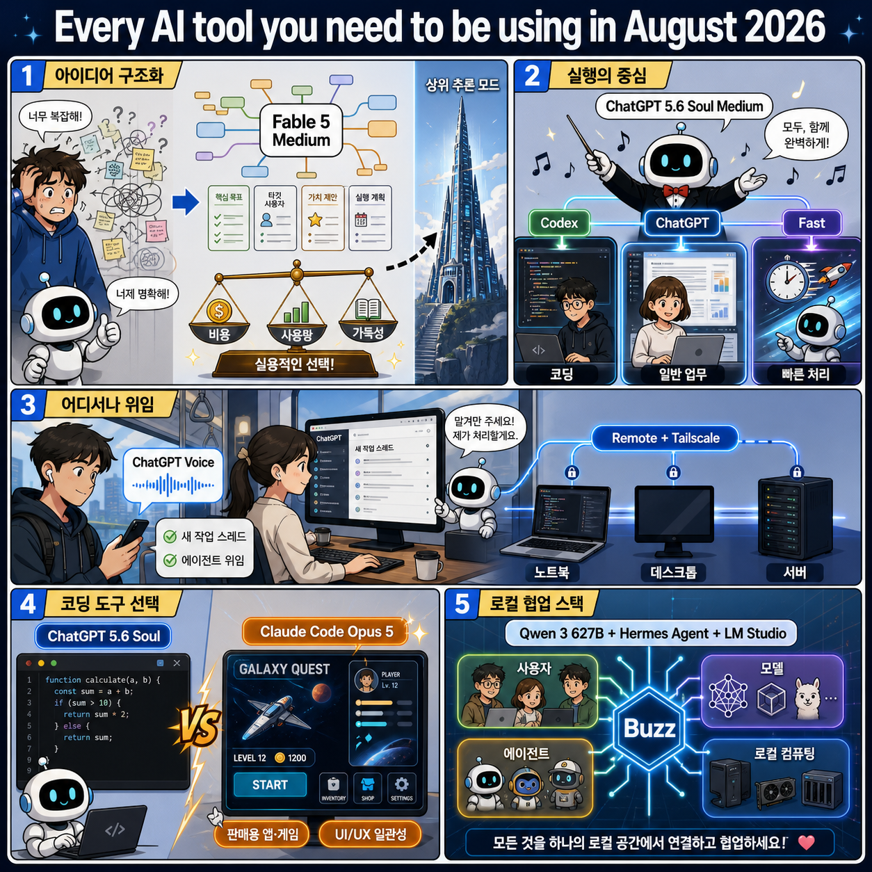 Every AI tool you need to be using in August 2026 내용을 설명하는 본문 이미지