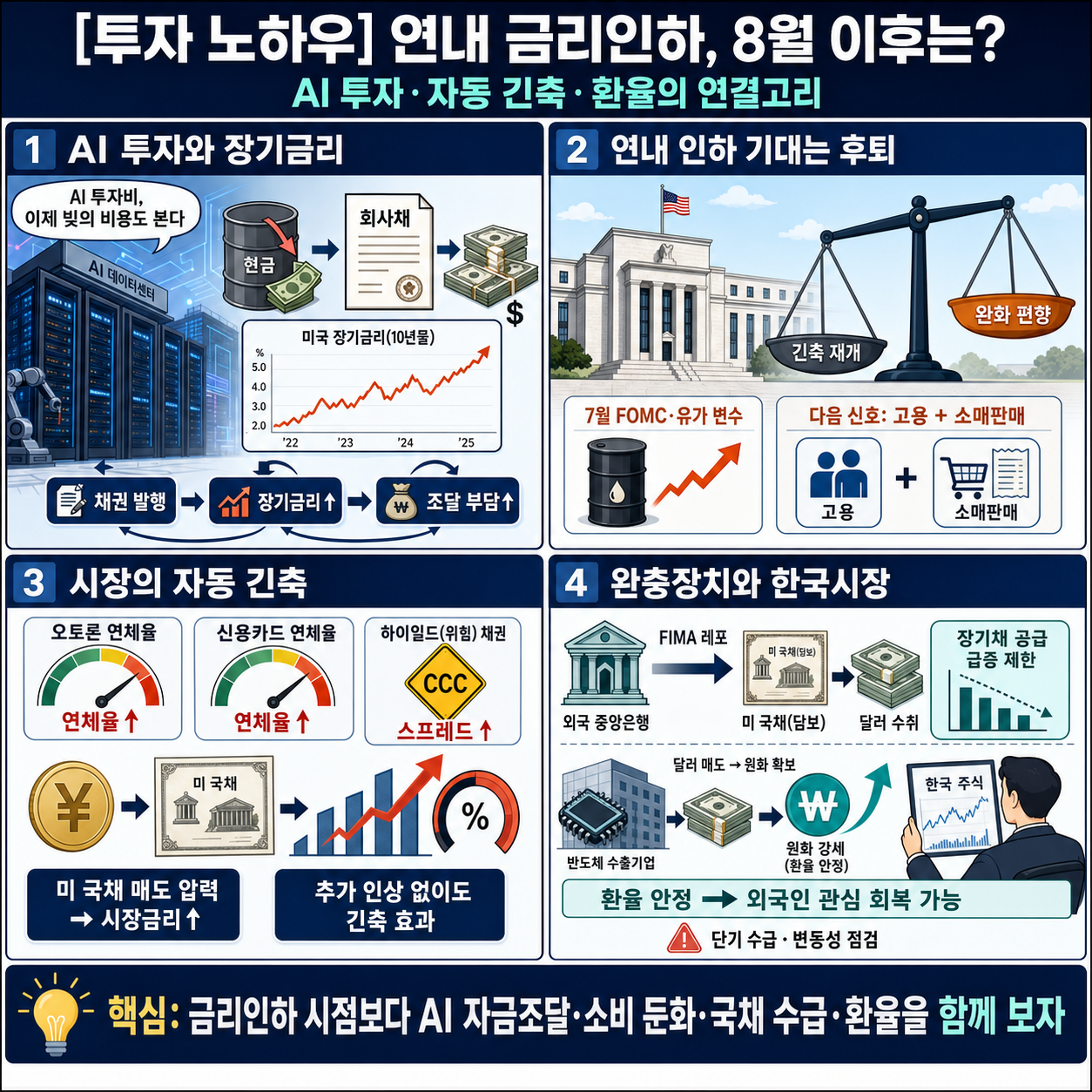 [투자 노하우] 메리츠증권, 연내 금리인하 가능성 언급…8월 이후는? 내용을 설명하는 본문 이미지