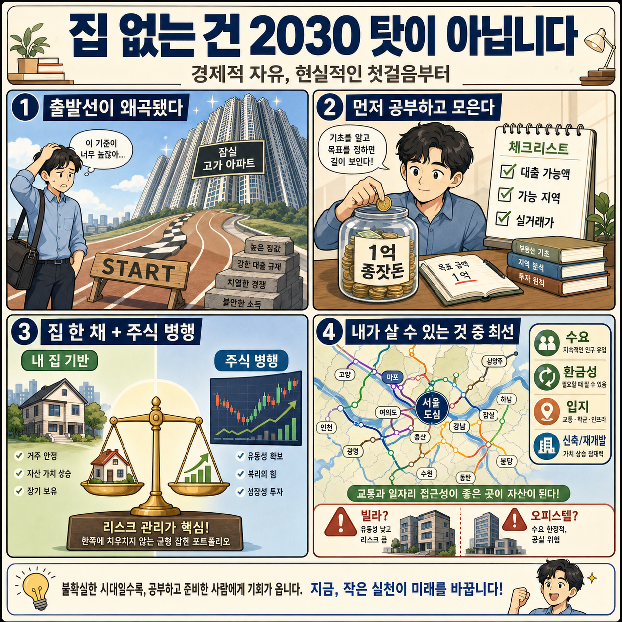 집 없는 건 2030 탓이 아닙니다" 경제적 자유를 위해 ''이것''부터 시작하세요ㅣ송희구 작가 2부 내용을 설명하는 본문 이미지