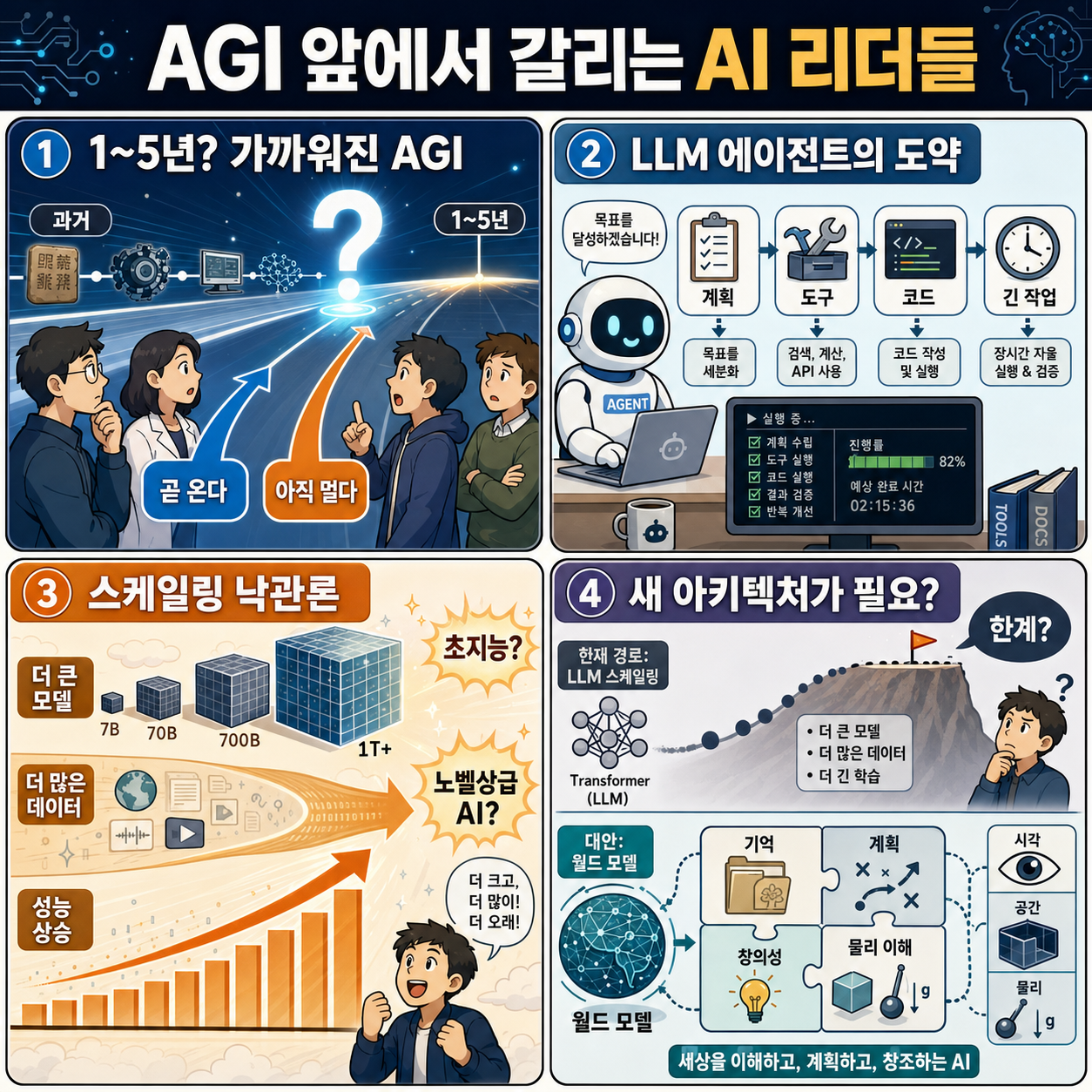 AI 만드는 사람들조차 AGI 앞에서 갈리는 이유 내용을 설명하는 본문 이미지