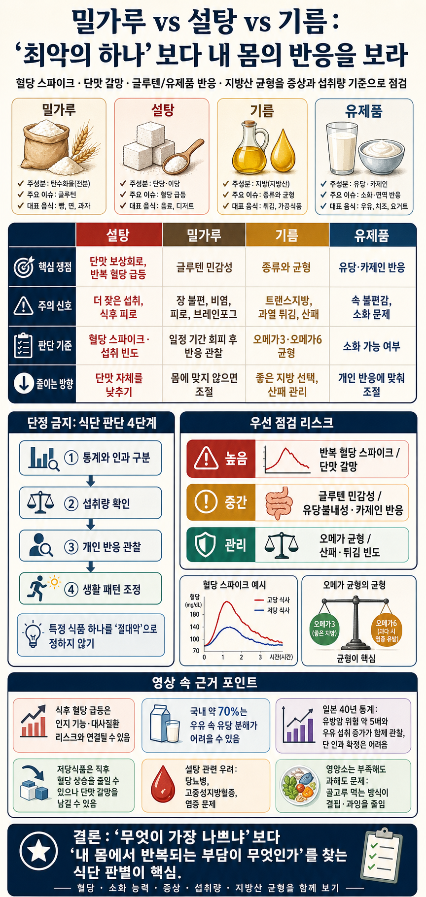 한국인 모두가 오해하고 있다" 밀가루 vs 설탕 vs 기름, 몸에 더 최악인 ''이것'' 내용을 설명하는 본문 이미지