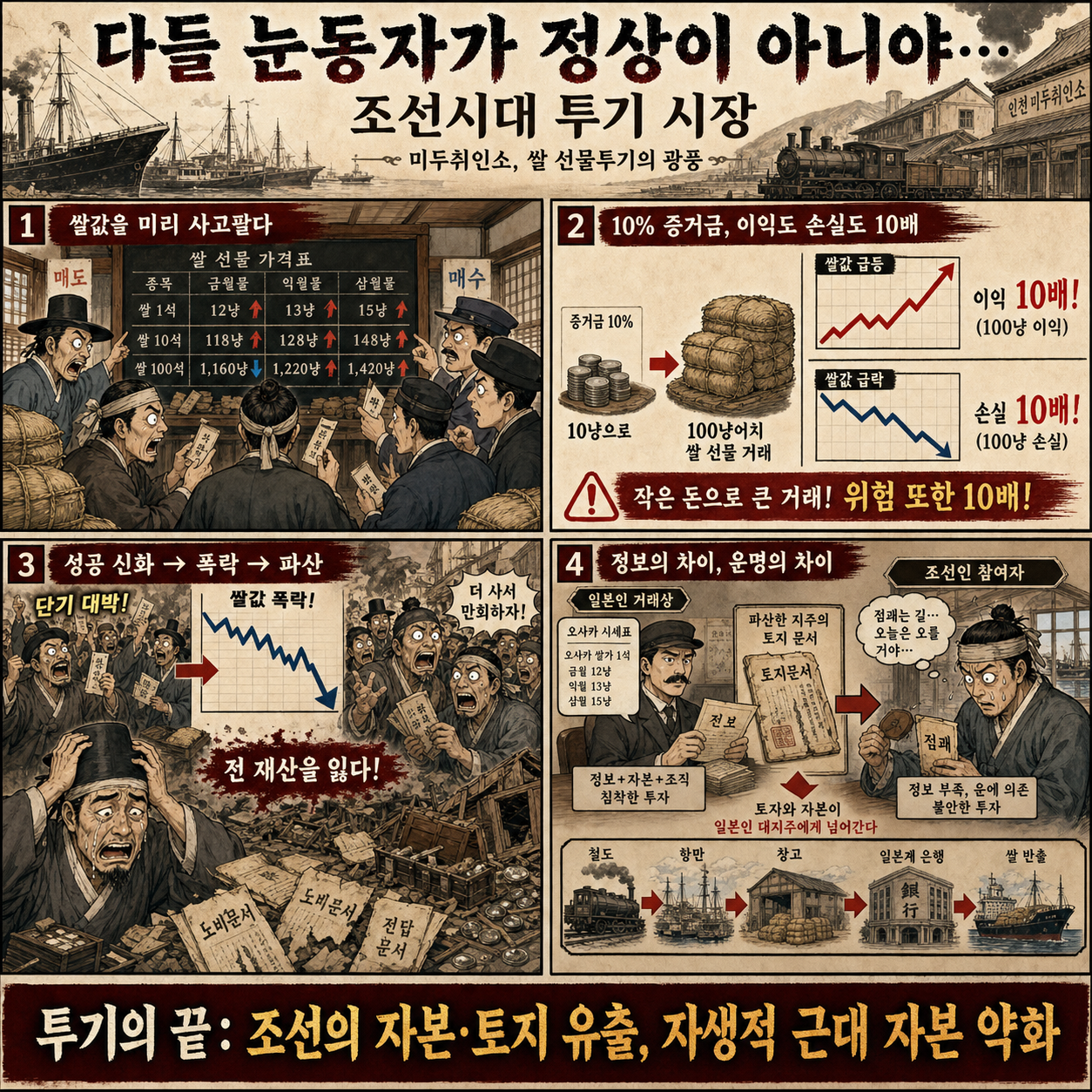 다들 눈동자가 정상이 아니야..'' 적인 조선시대에 투기 시장 확인해보니 내용을 설명하는 본문 이미지
