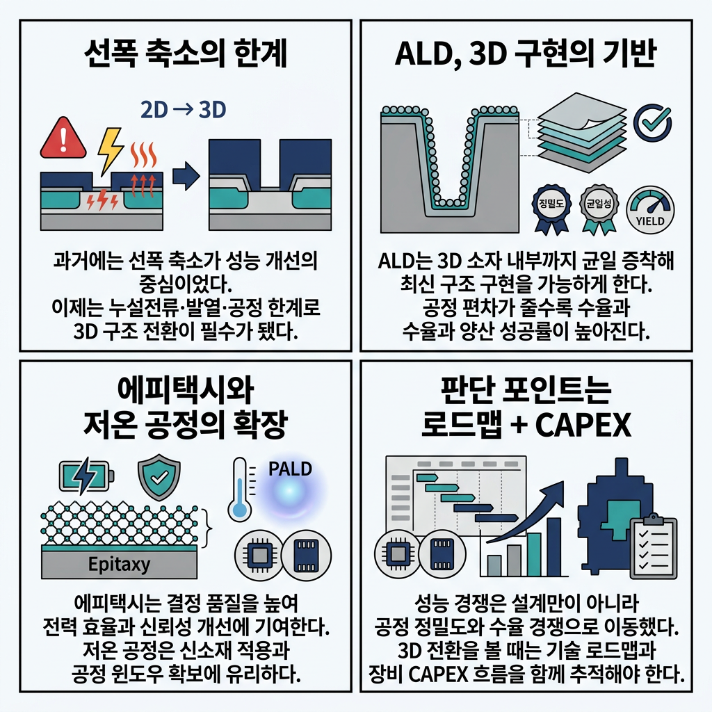 GAA, 3D DRAM, NAND도 이 기술 없인 불가능 내용을 설명하는 본문 이미지
